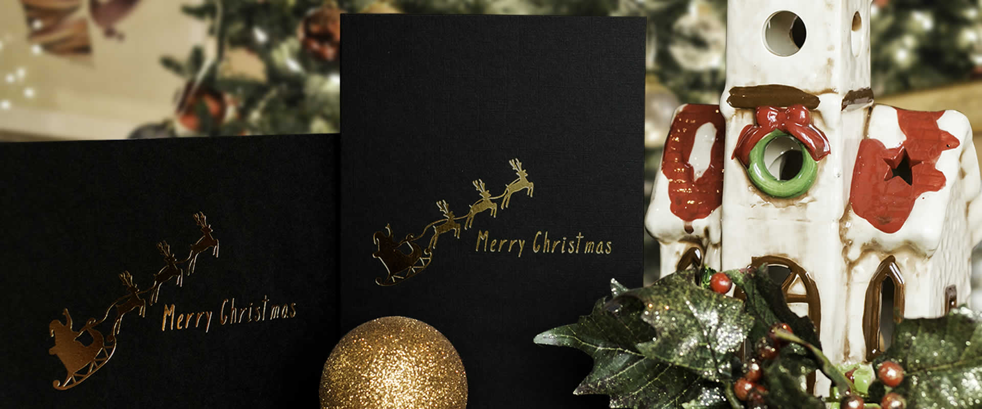 Black and White Christmas Photo Folders - Ideal for Santa's Grottos and Santa Photos